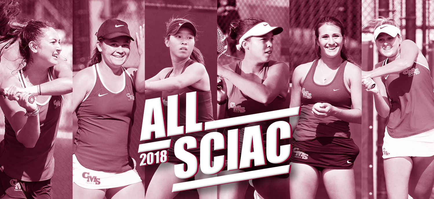 L to R: Allen, Brown, Tan, Scott, Berger, Cox earned All-SCIAC honors this season.