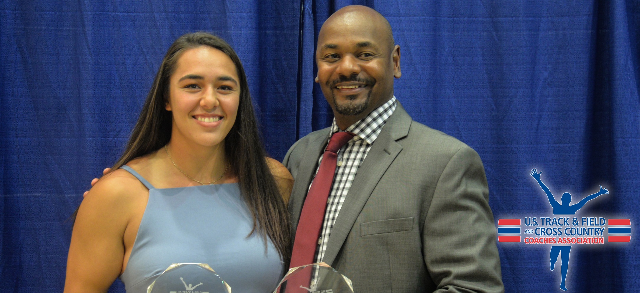 Emily Bassett (CMC) was named West Region Field Athlete of the Year and Glenn Stewart was named West Region Coach of the Year. (photo credit: Chris Spells)