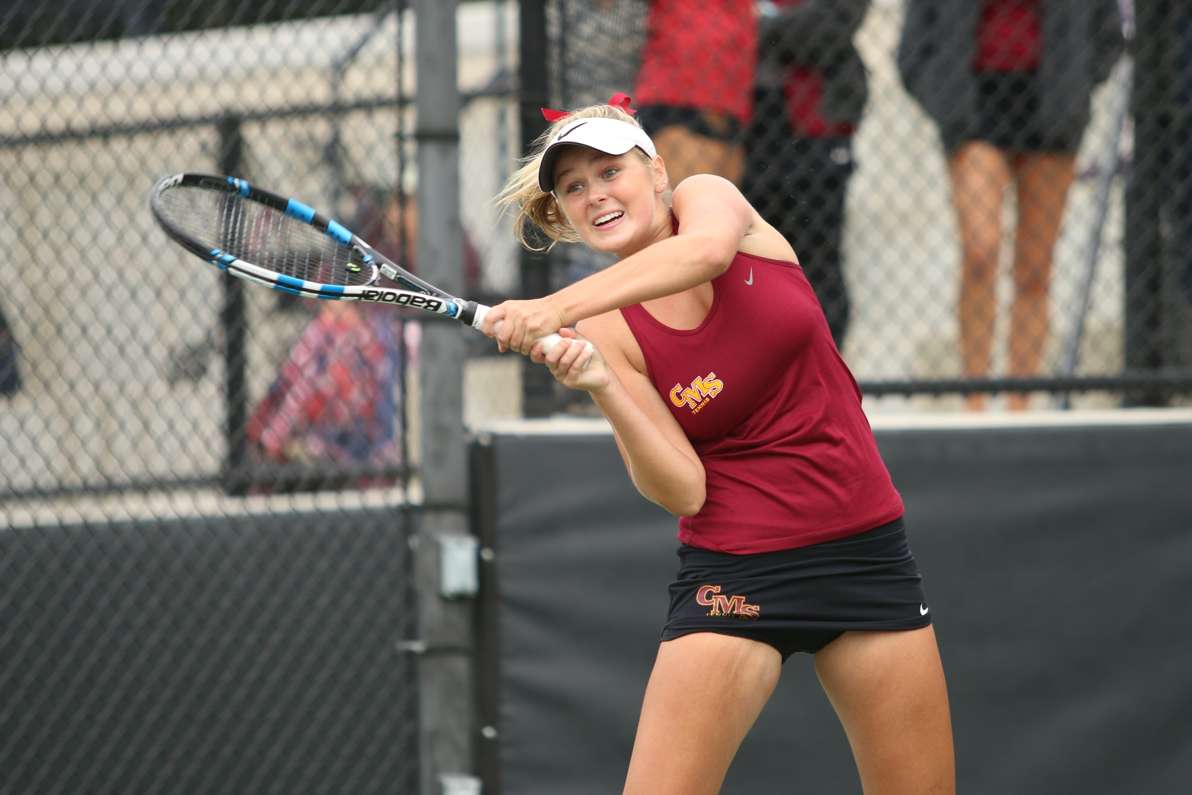 Caroline Cox in action in the NCAAs