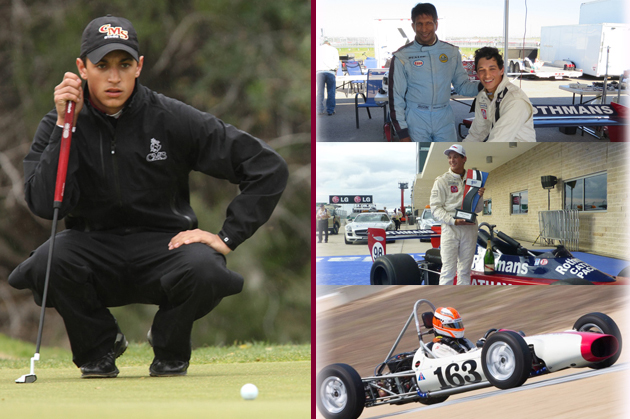 Racing with Dad; CMS golfer Tim de Silva’s fast-paced hobby on a different type of course