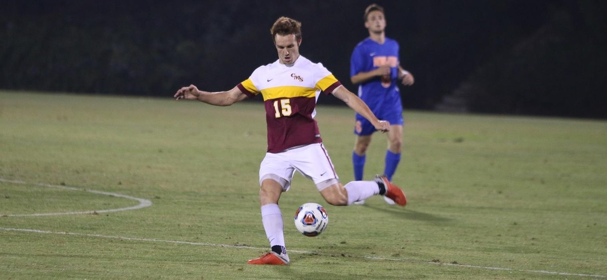 CMS Men's Soccer Stays in First-Place Tie with 2-0 Win at Cal Lutheran
