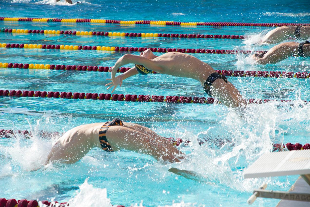 Both men’s & women’s swim & dive teams on top after first day at SCIAC Championships
