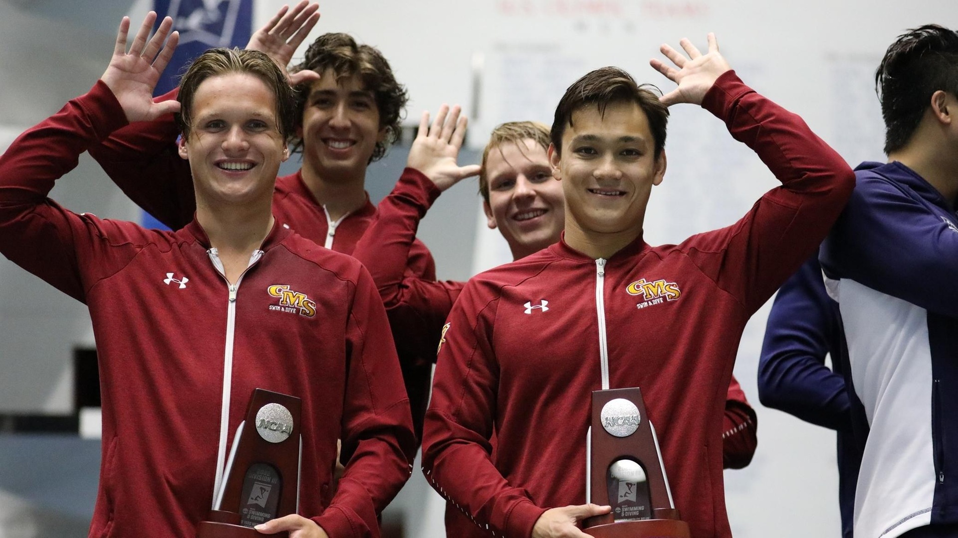 The CMS men's 200 medley relay was national runner-up (photo by Aaron Gray)