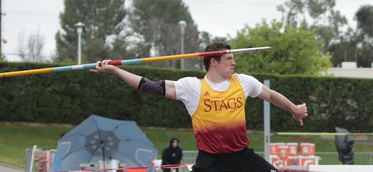 Maxwell Knowles throw of 185 feet was a personal best and moved him to No. 6 on the CMS javelin list