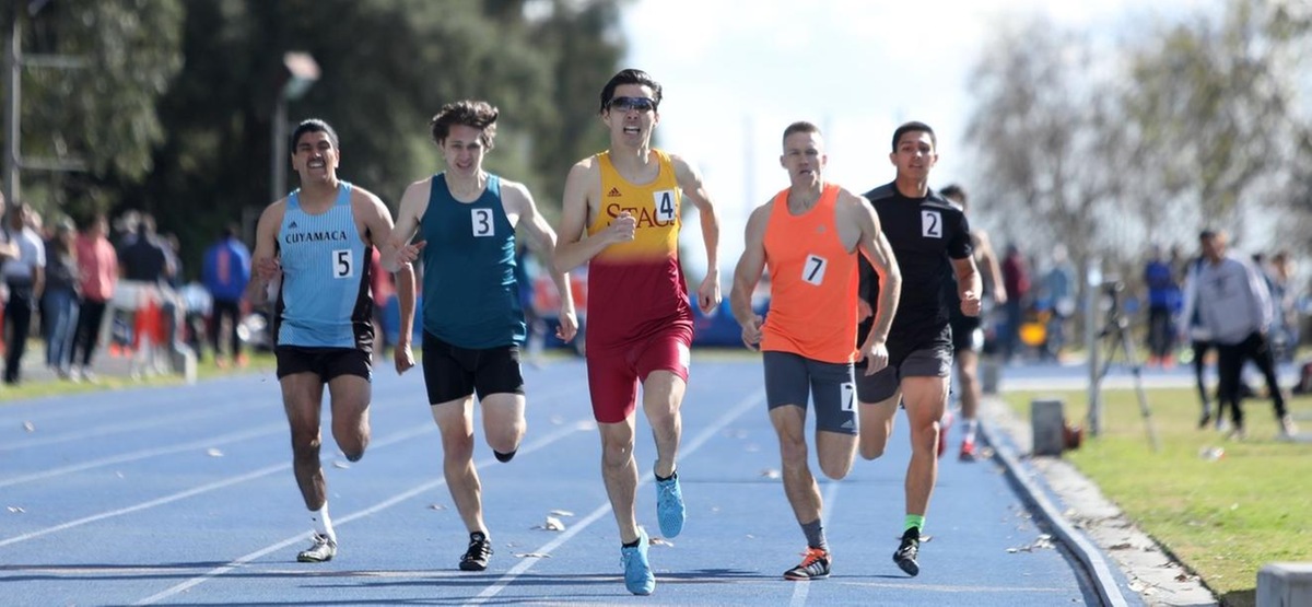 Keizo Morgan won the 800 meters at the Pomona-Pitzer All Comers with a time of 1:57.91