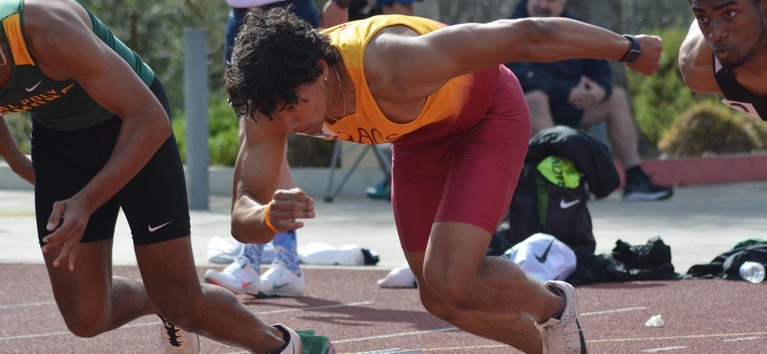Thumbnail photo for the Men's Track and Field - Rossi Relays (Caelyn Smith, Julian Rivera-Williams) gallery