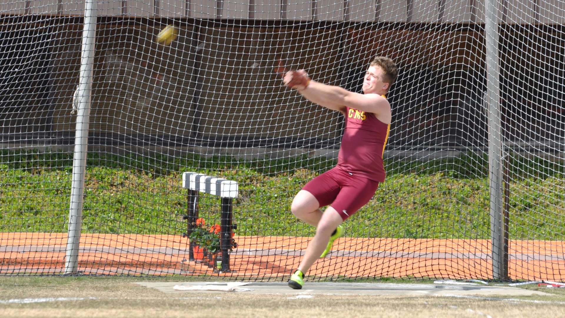 Jason Bowman earned the SCIAC title in the hammer