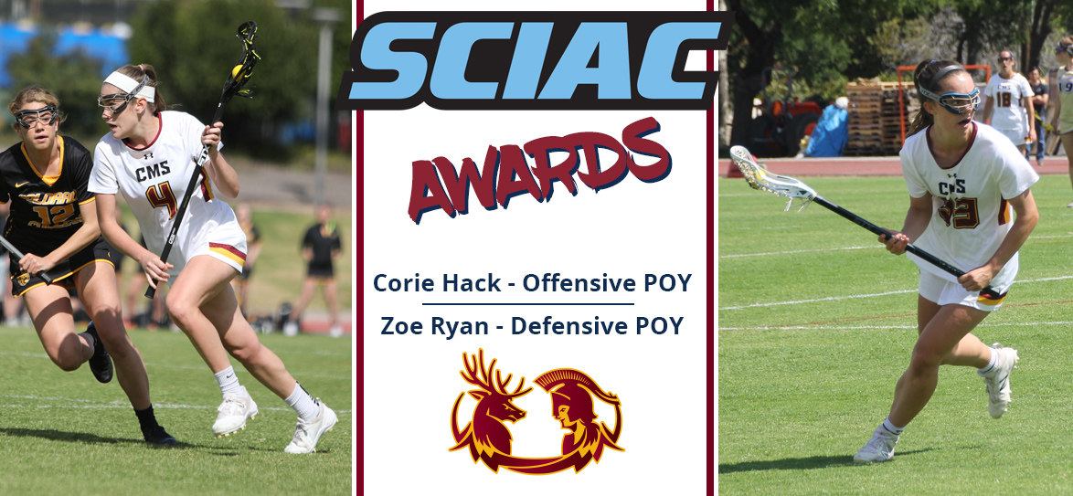 Corie Hack, Zoe Ryan Sweep Major SCIAC Awards for CMS Women's Lacrosse