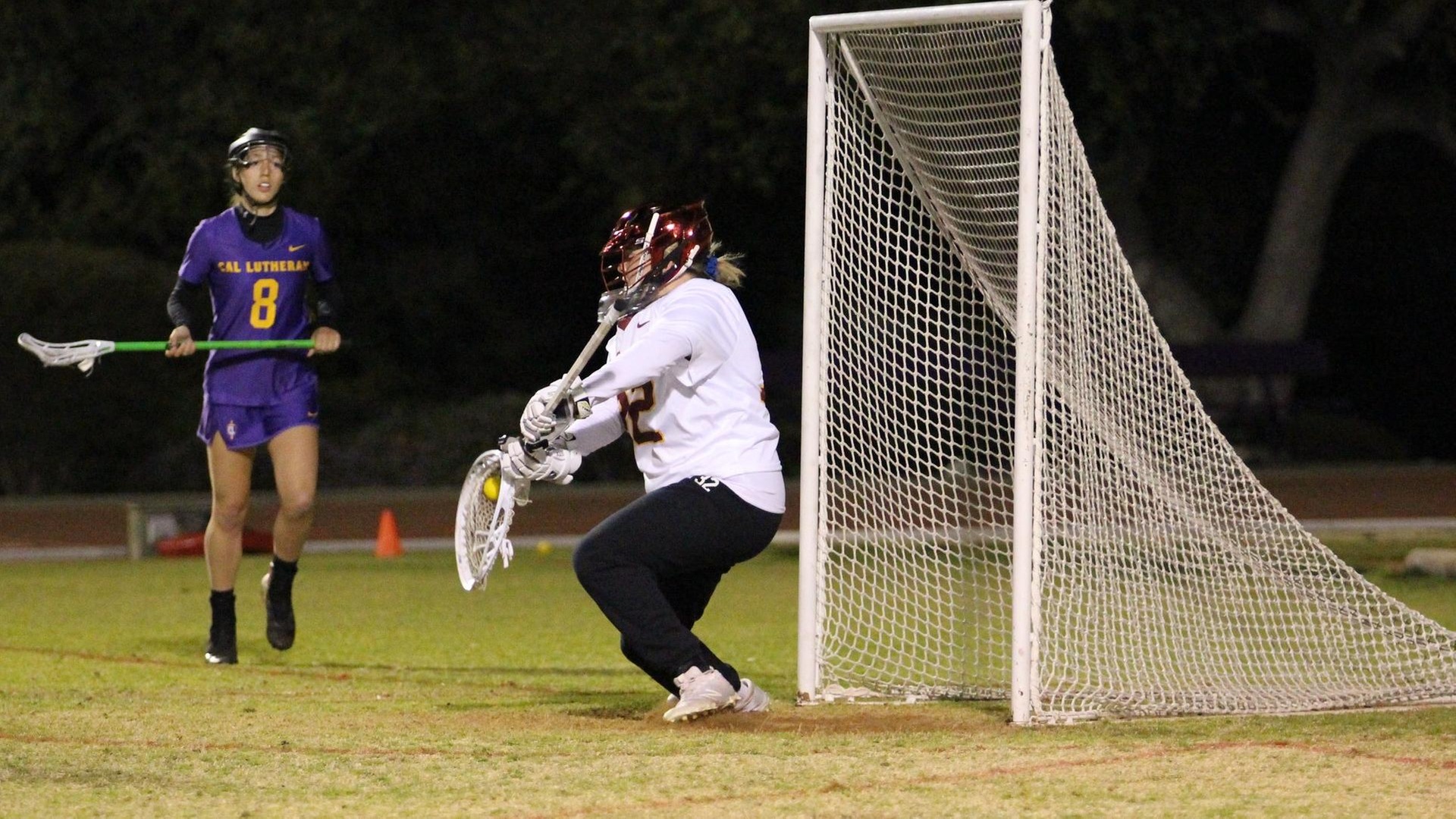 Holly Shankle had nine saves for the Athenas (photo by Eva Fernandez)