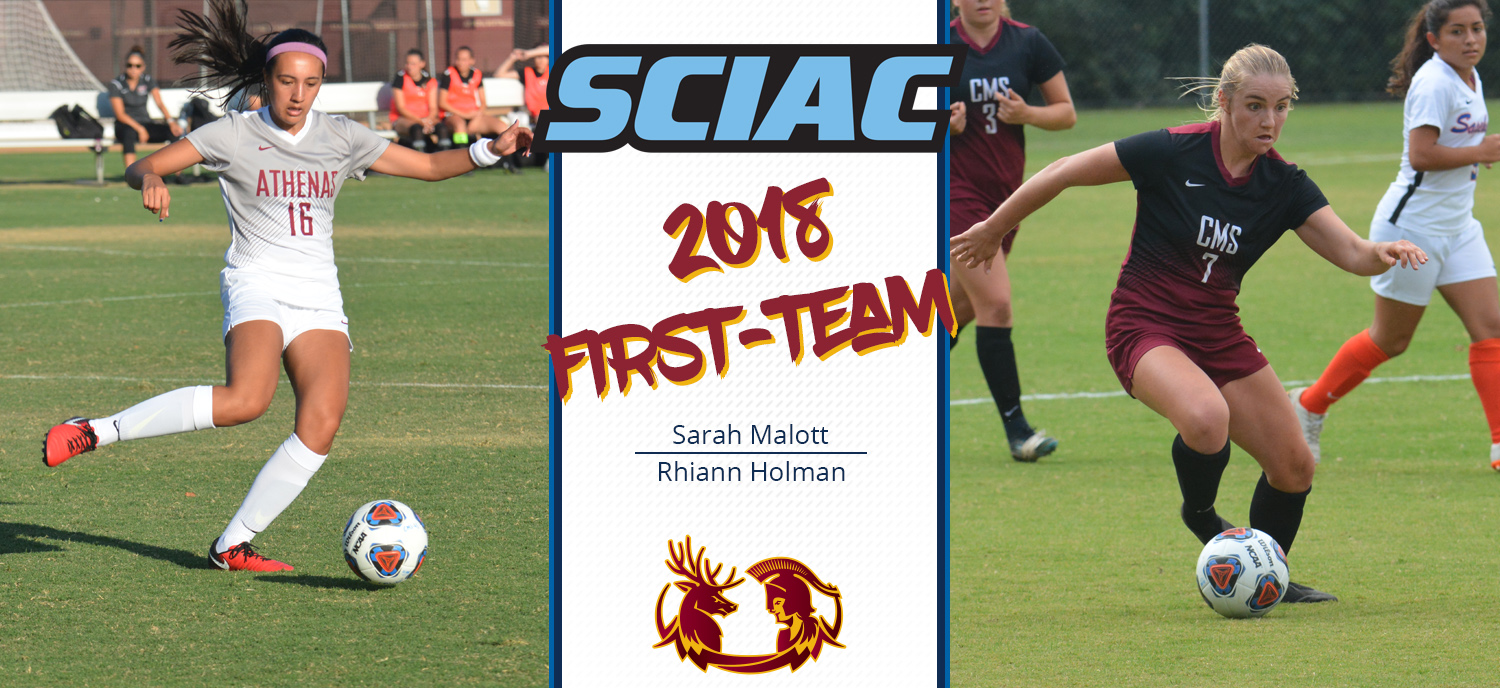Malott, Holman Named First-Team All-SCIAC for CMS Women's Soccer; Talmi on Second Team