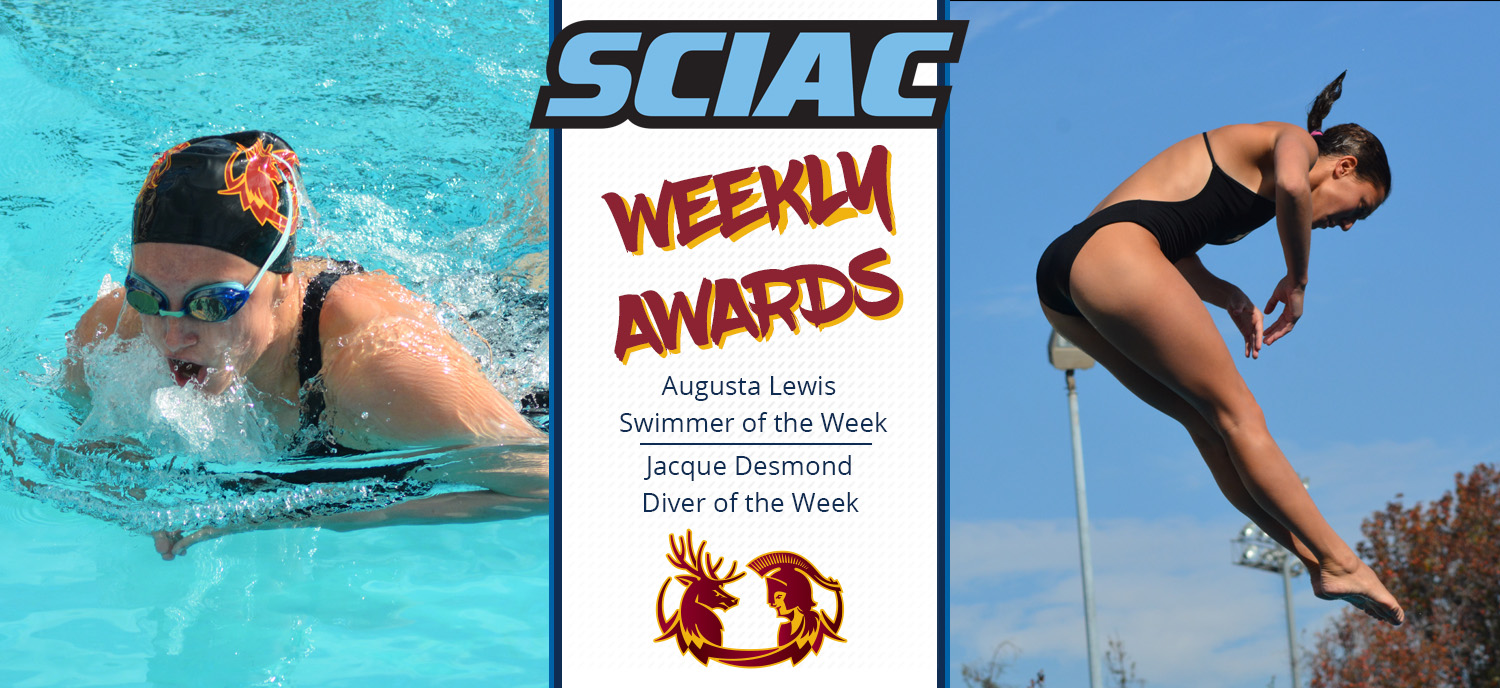 Augusta Lewis, Jacque Desmond Sweep SCIAC Swimmer and Diver of the Week Awards