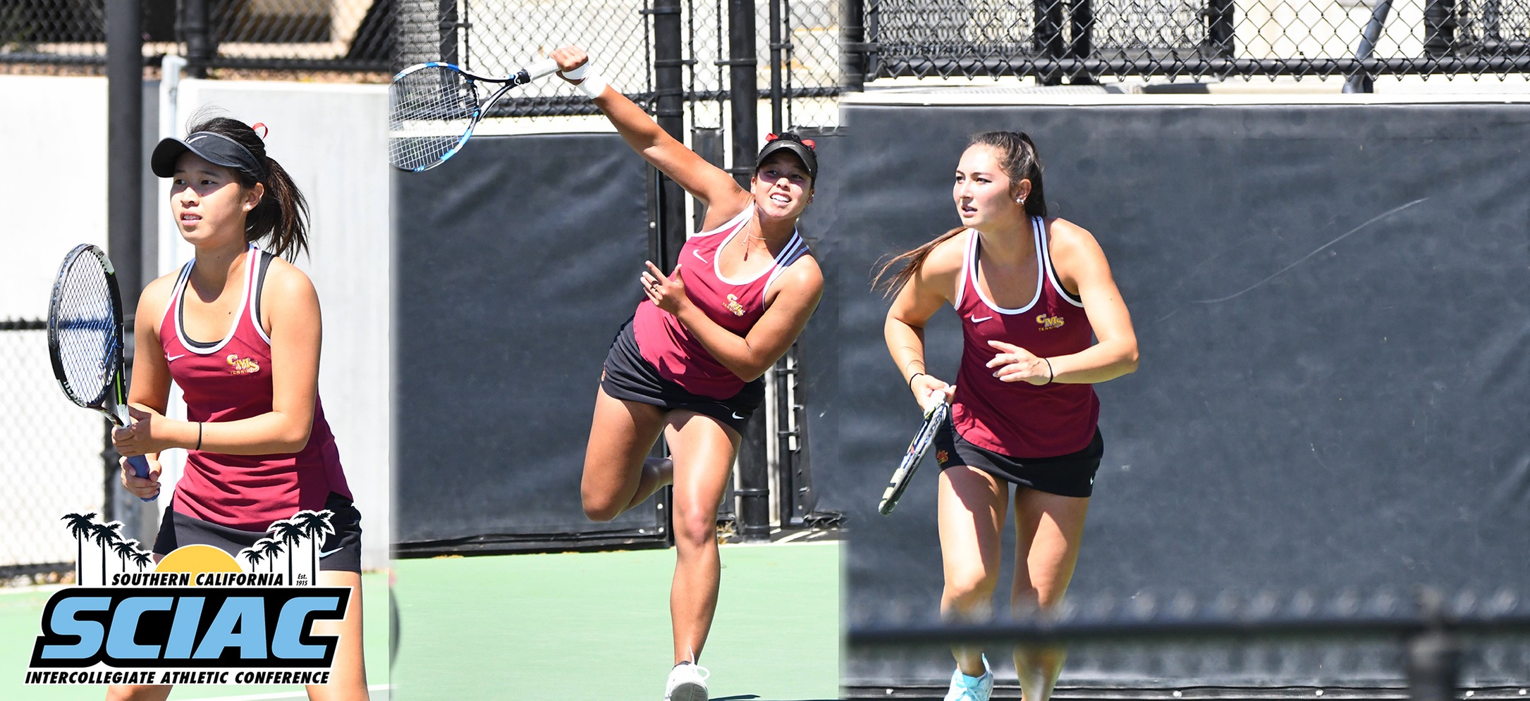 Full singles lineup on All-SCIAC Teams for Athenas
