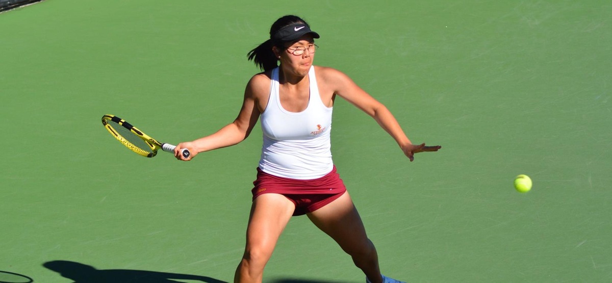 Justine Leong earned wins at No. 1 singles and No. 1 doubles for CMS