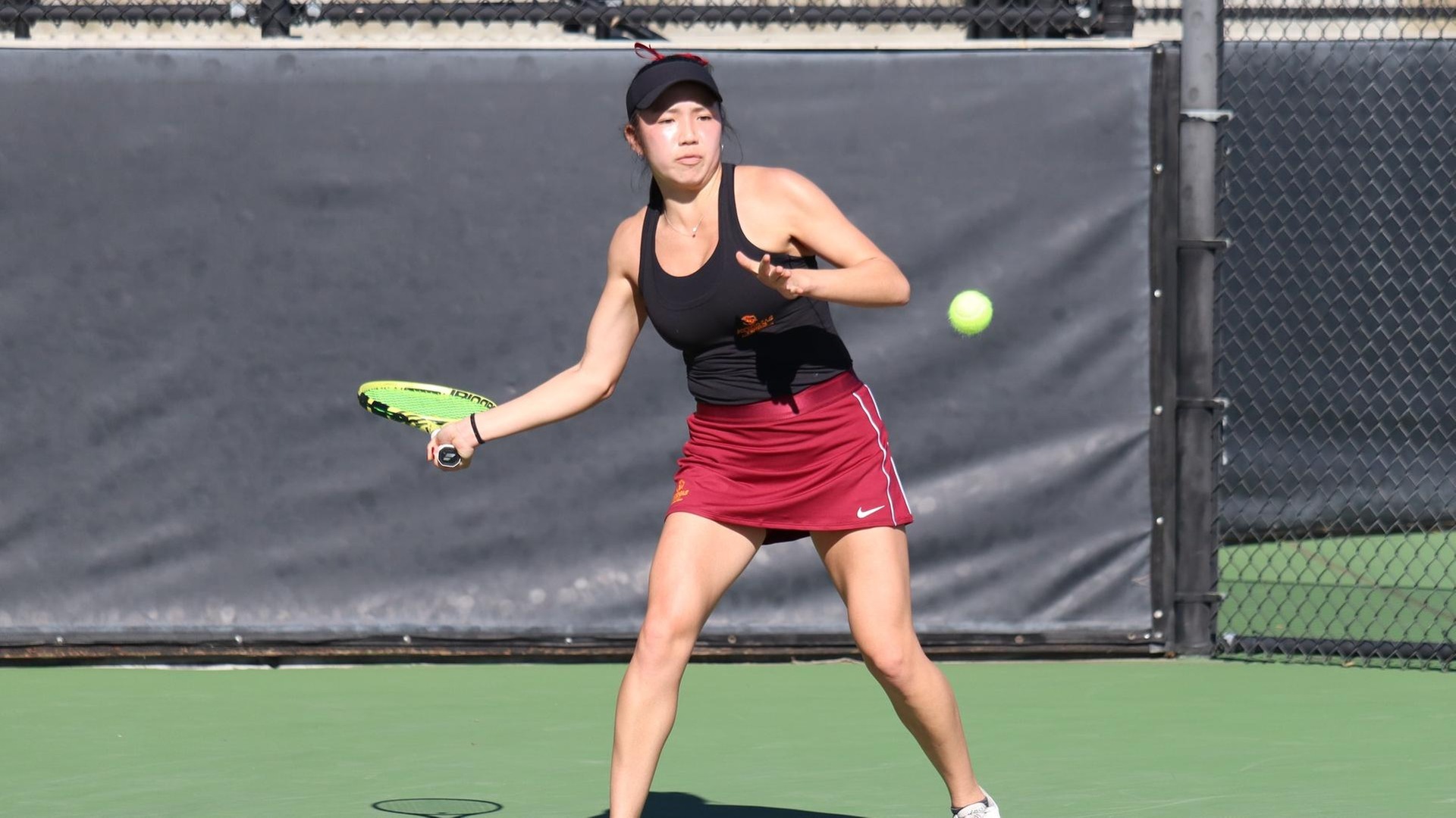 Sydney Lee had two dominant singles wins on the day (photo by Caelyn Smith)