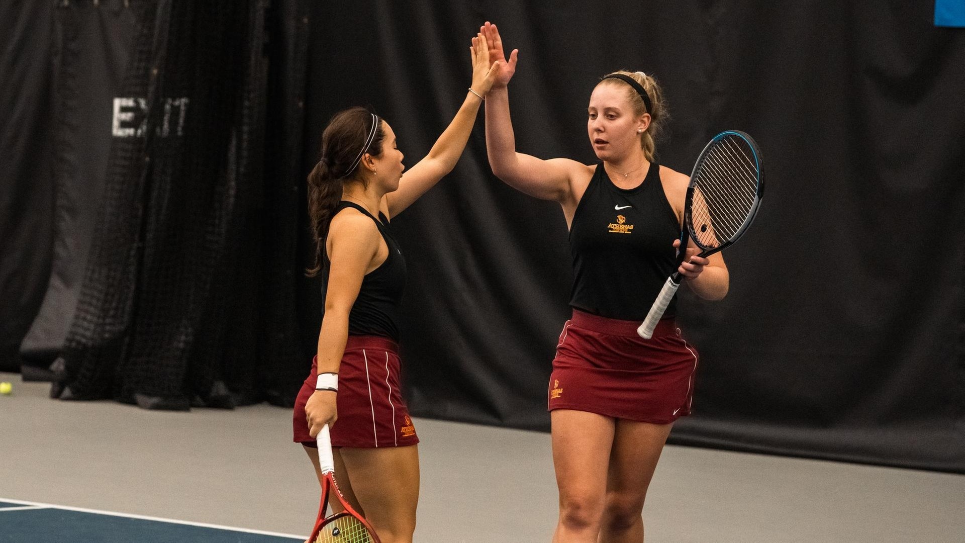 Sena Selby and Katherine Wurster won in a tiebreaker in doubles