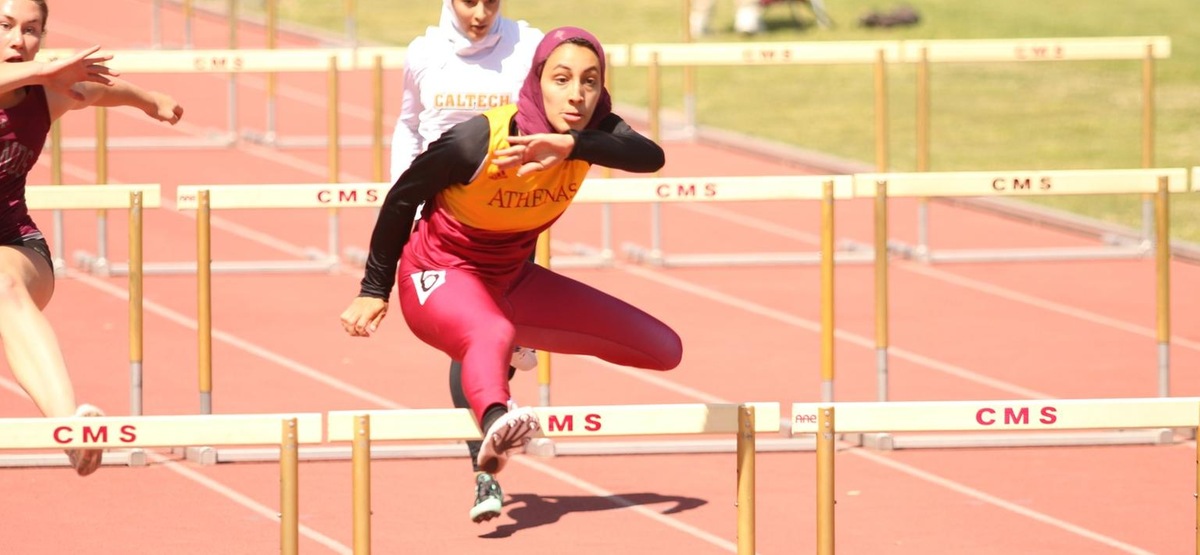 Sabrine Griffith had strong efforts in the hurdles and the long jump at the Aztec Invitational