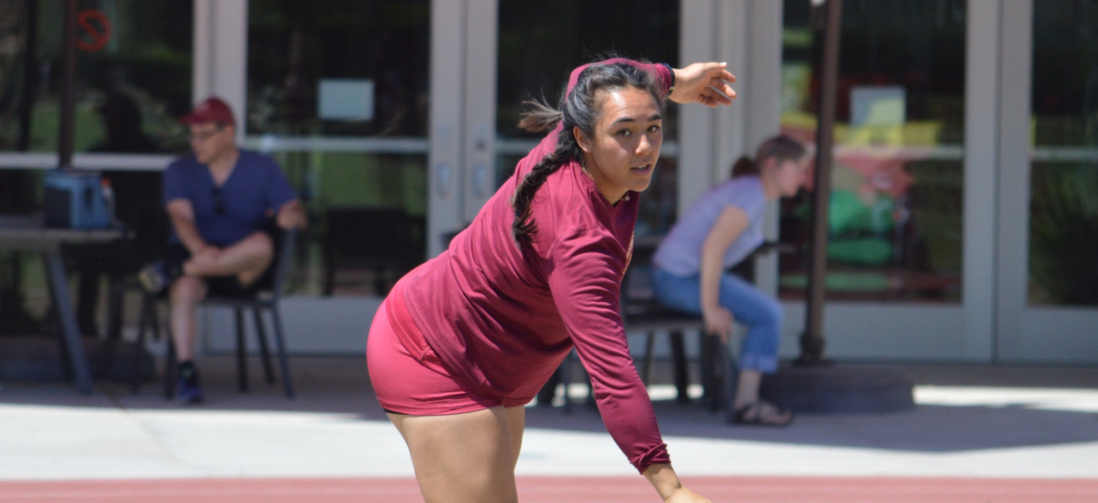 Emily Bassett (CMC) set a new CMS and SCIAC record in the hammer throw on Friday. (photo credit: Hannah Graves)