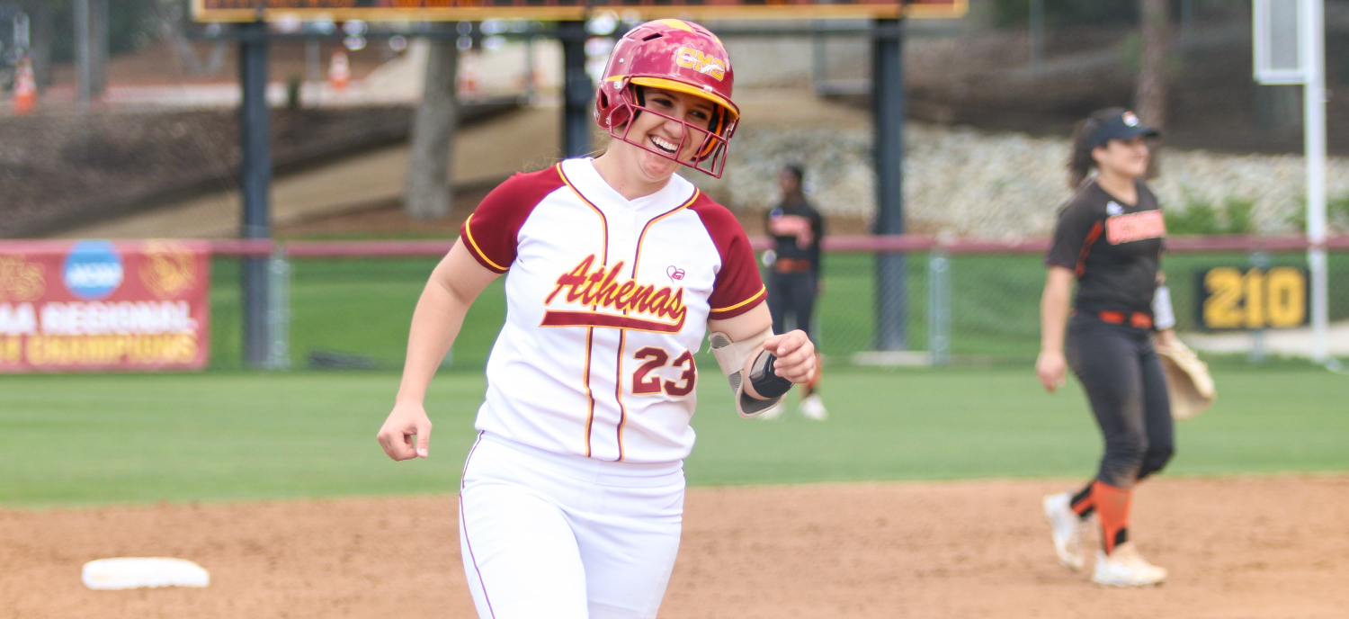 Maddie Valdez (CMC) went deep twice and had the walk-off base hit in the Game One win. (photo credit: Matthew Fenton)