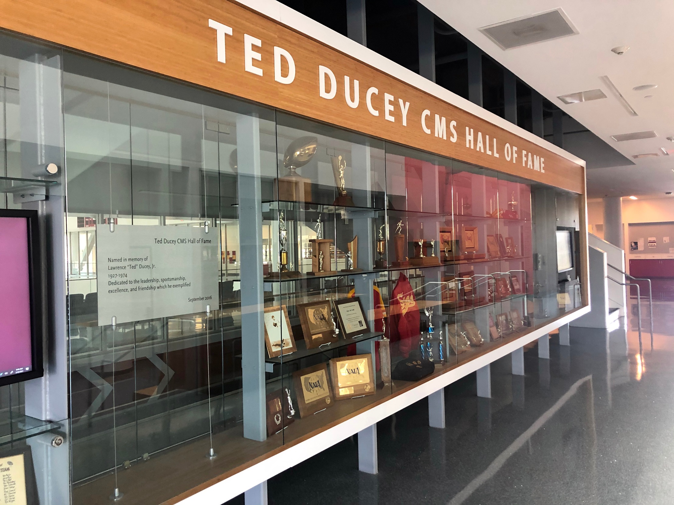 The current Ted Ducey Hall of Fame in Roberts Pavilion