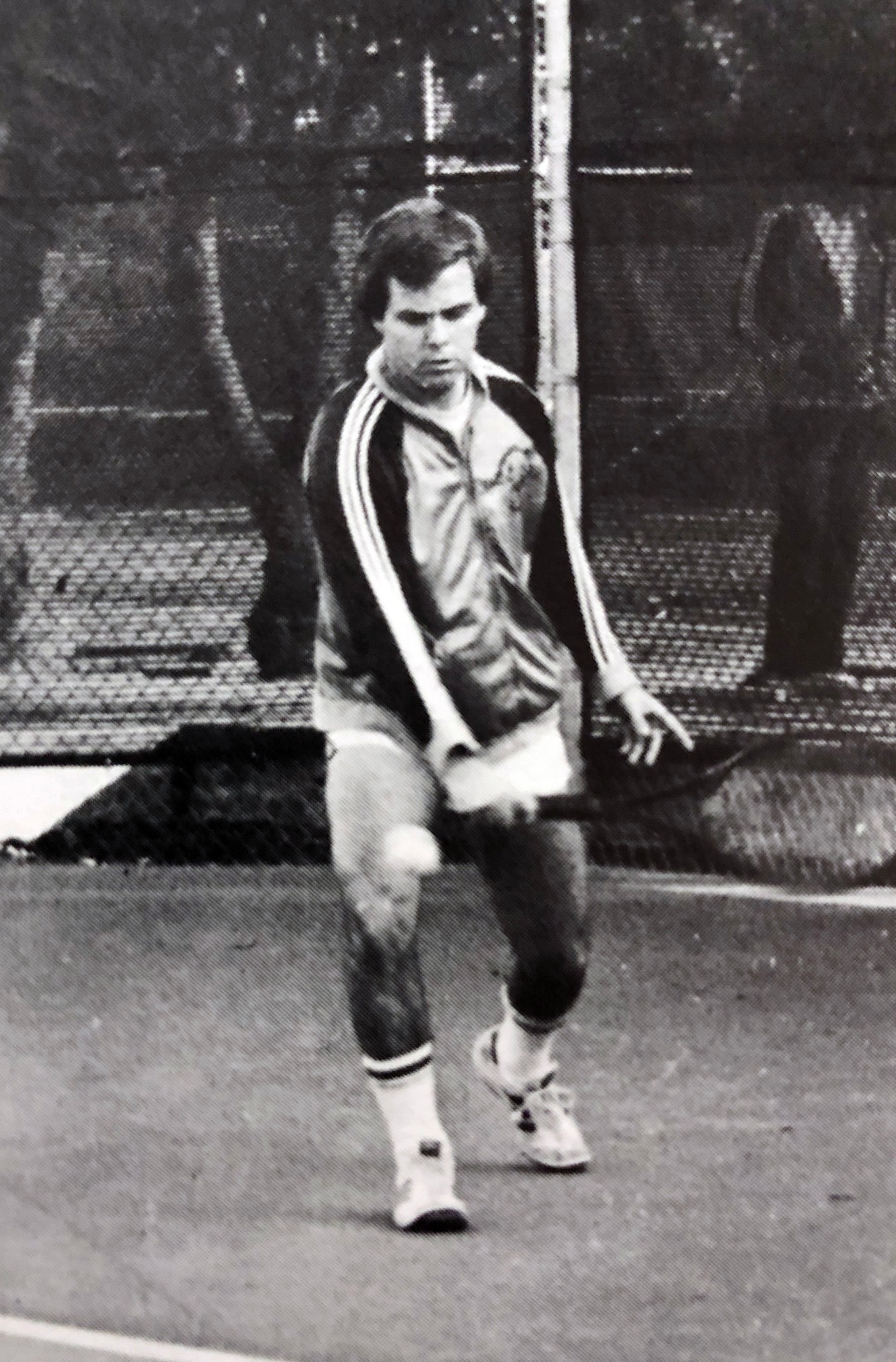 Donovan Jones with a backhand swing during his playing days at CMS (1981-84)