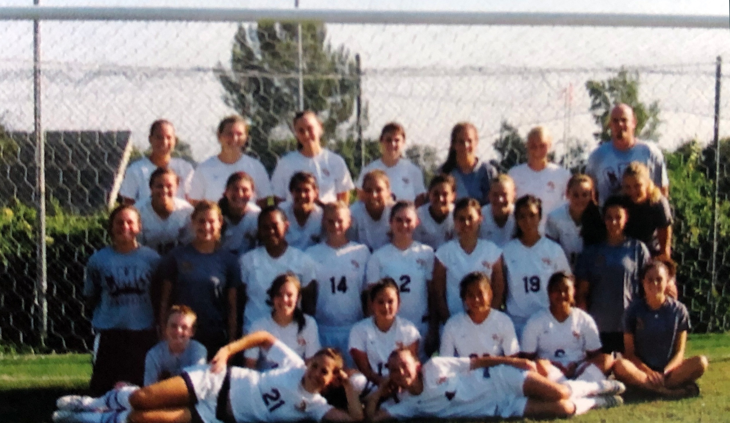 The 2008 women's soccer team photo