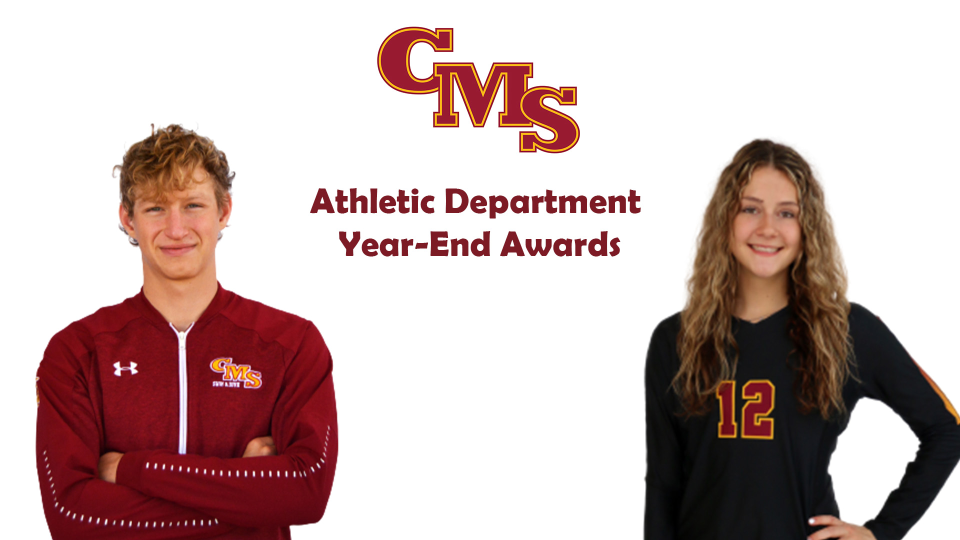 Frank Applebaum (l) and Jenna Holmes (r) were CMS Athletes of the Year