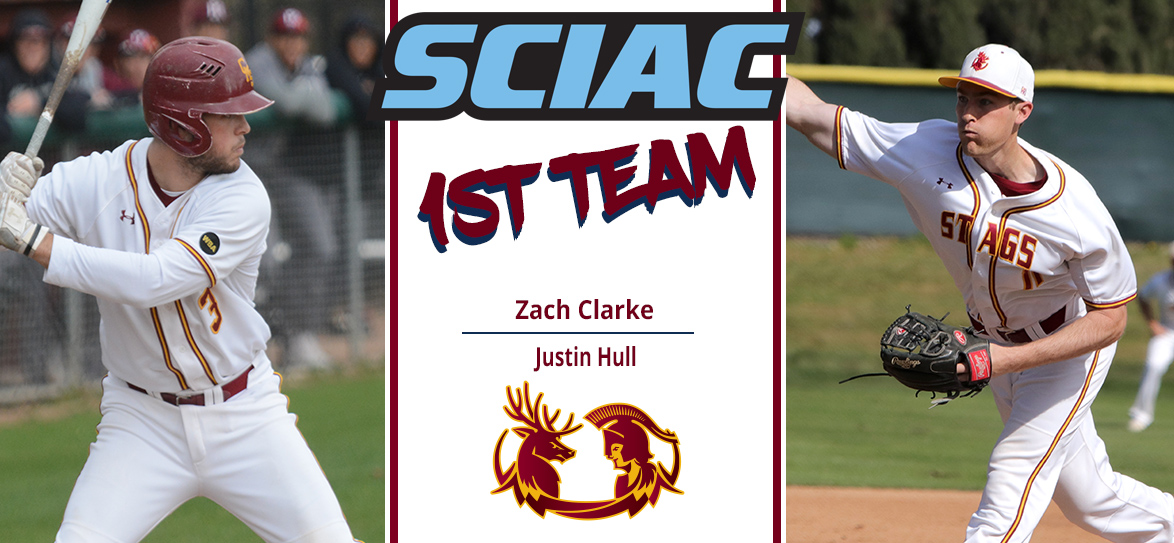 Zach Clarke, Justin Hull Named First-Team All SCIAC for CMS Baseball