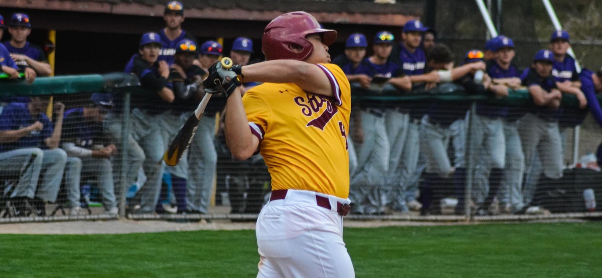 Brandon Rho notched two hits and one RBI during a 5-3 loss against Cal Lutheran to open SCIAC play on Friday at Arce Field.