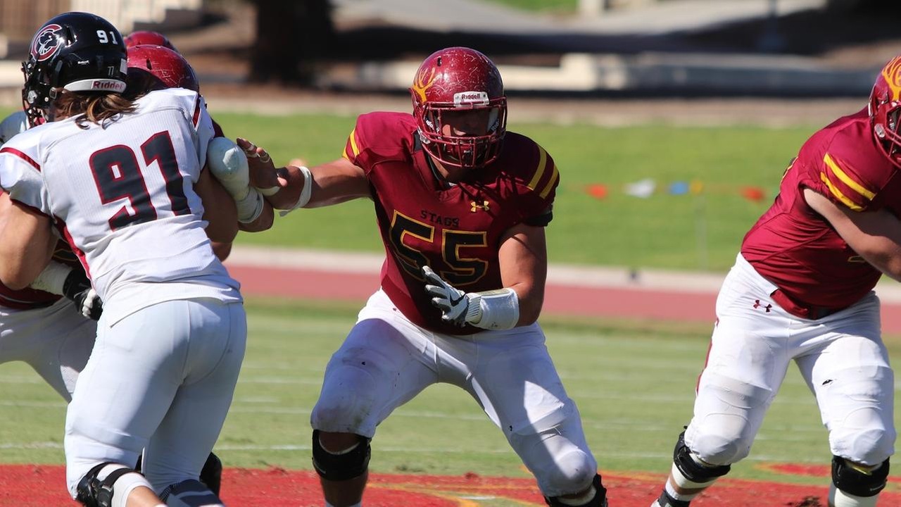 Center Jett Zeimantz finished his career as a two-time first-team All-SCIAC selection (photo by Daniel Addison)