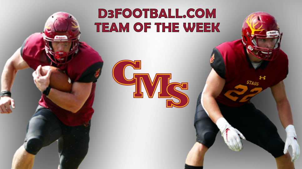 Justin Edwards (l) and Kirby Baynes (r) earned D3football.com accolades (photos by Shannon Baynes)