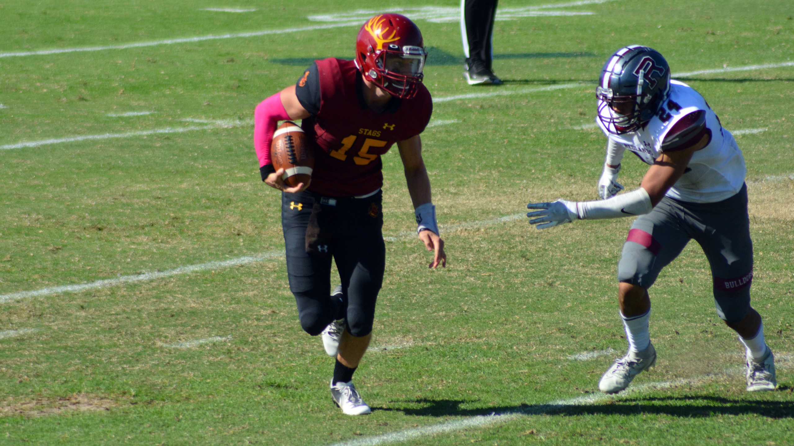 Zach Fogel had 82 rushing yards on the day (photo by Tessa Guerra)