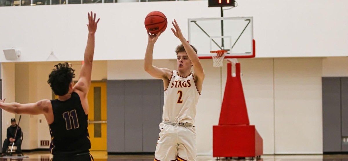 First Year guard Josh Angle finished with a career-high 11 points to help CMS roll past Cal Lutheran 72-47 on Wednesday night at Roberts Pavilion. (Photo by student photographer Kiubon Kokko)