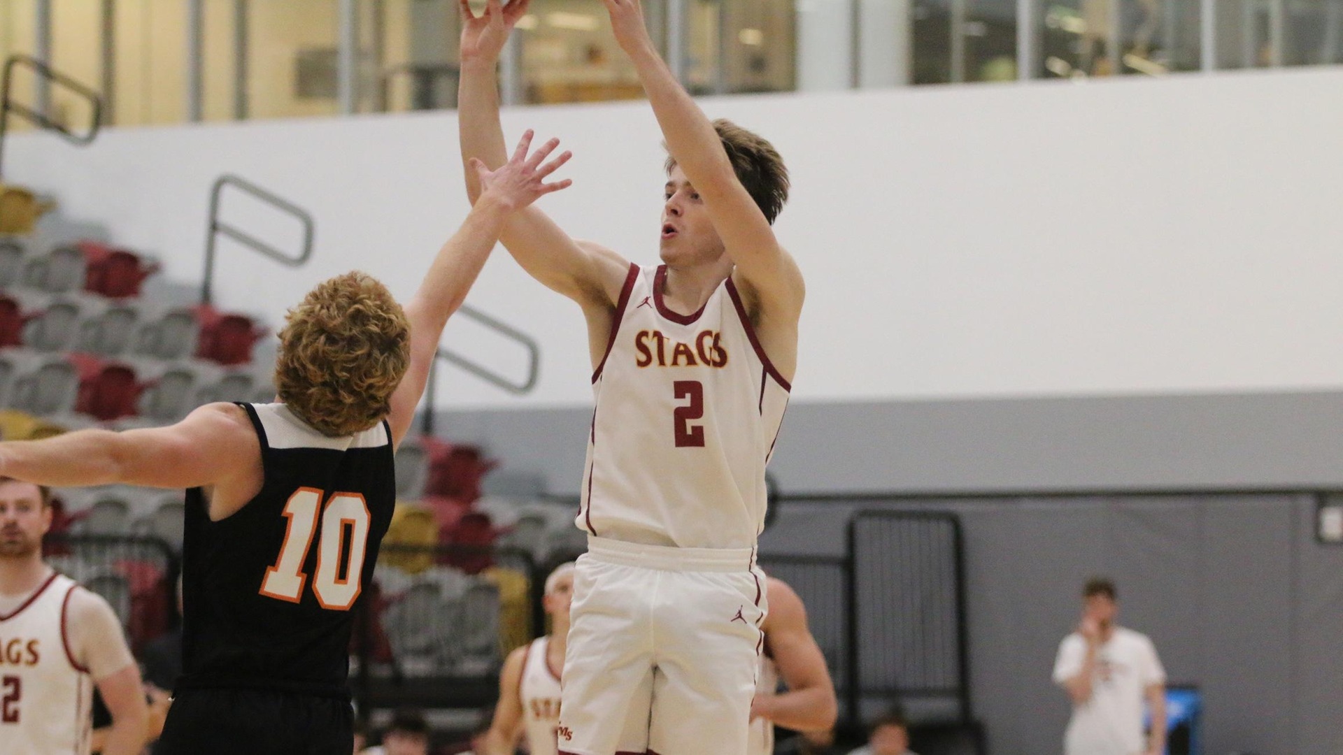 Josh Angle had 20 to lead the Stags (photo by Stella Cheng)
