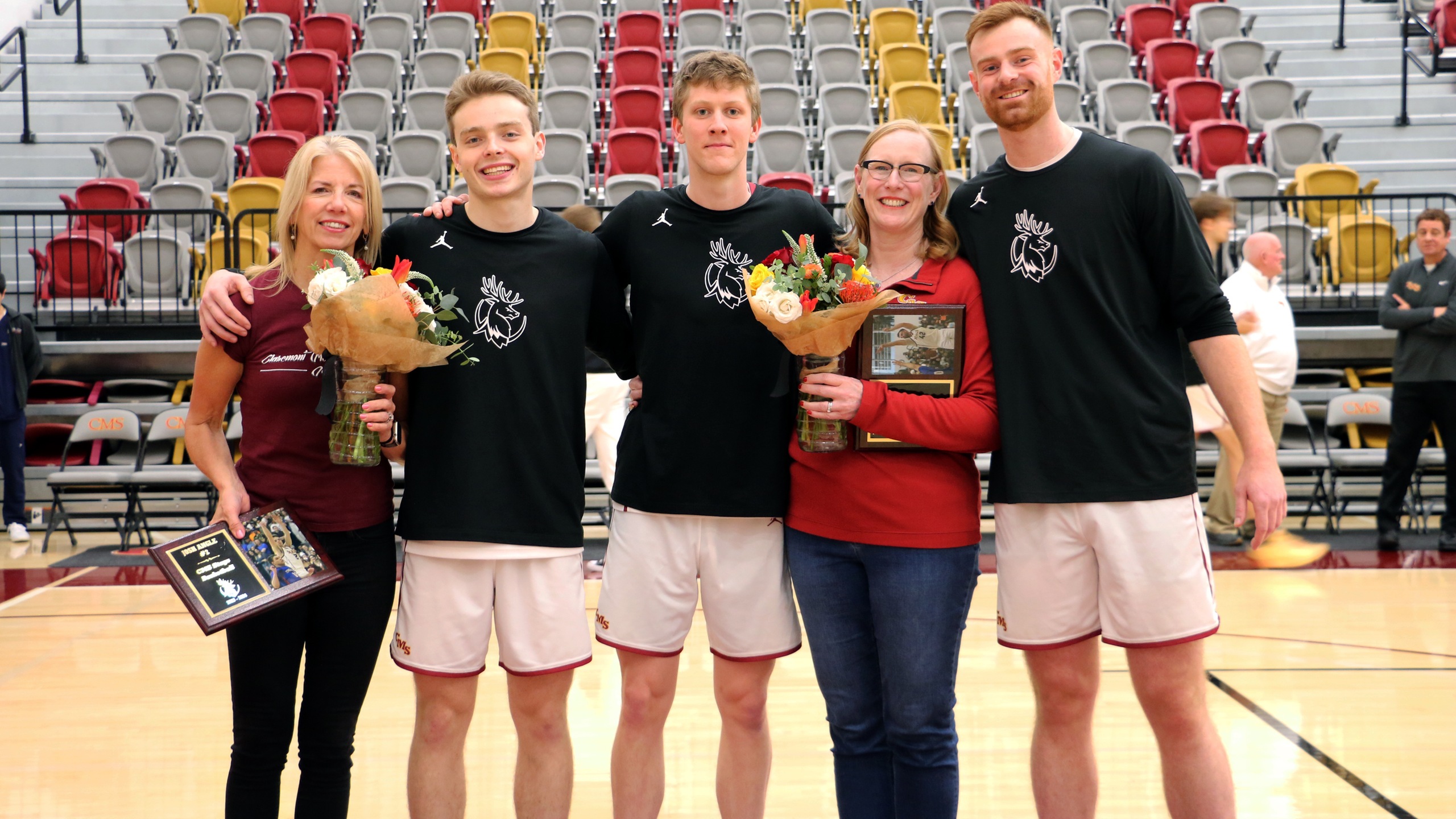 L to R: Josh Angle, Will King and Rhett Carter were honored pregame