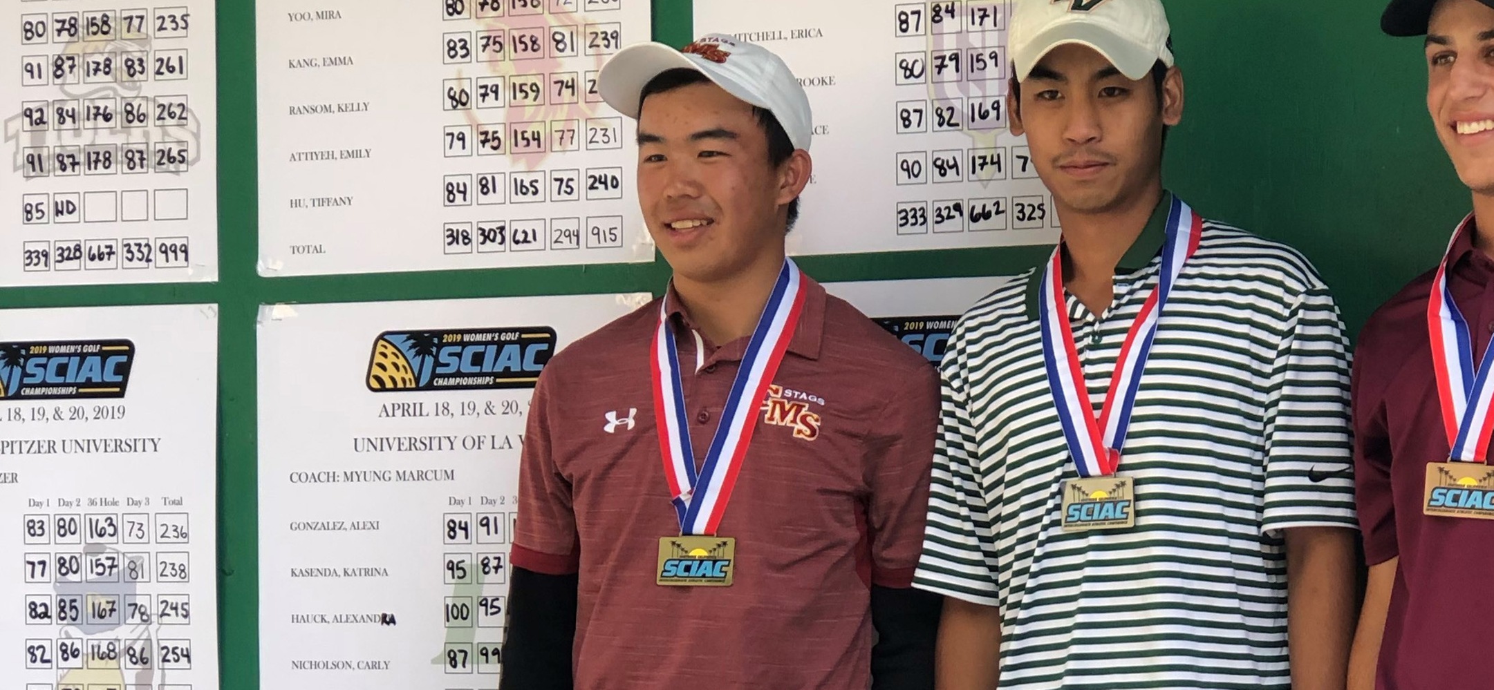 Mason Chiu won the individual SCIAC title by seven strokes with a -5 over the three rounds.