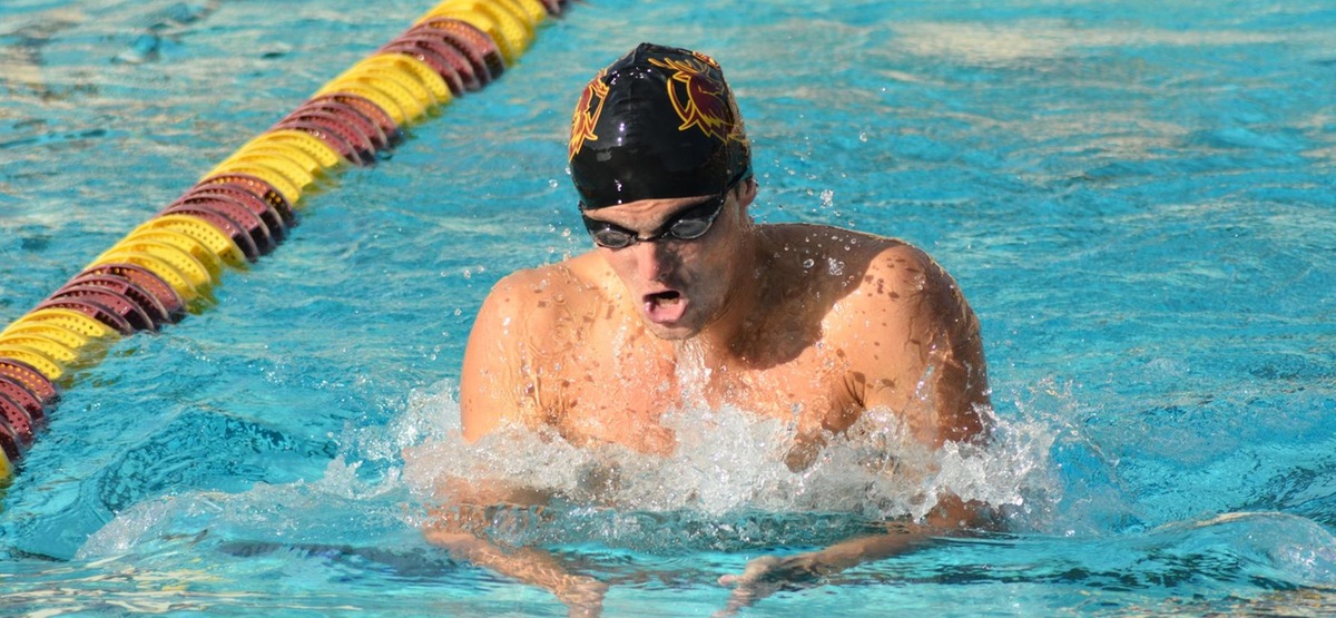 Senior Jackson Crewe was one of eight Stags to win an event, taking the 200 IM
