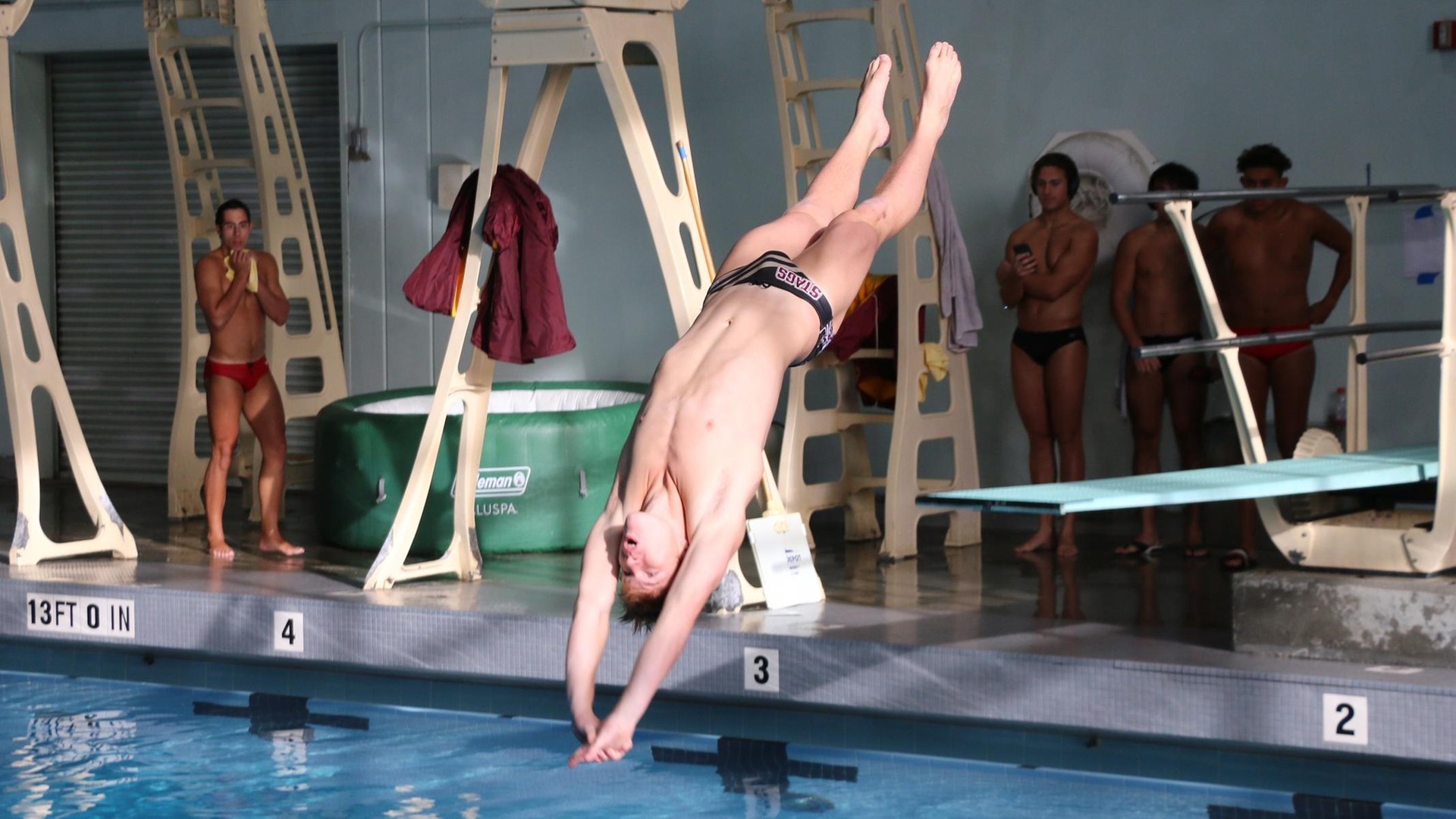 Jack Griffith finished first in the one-meter dive (photo by Keilee Bessho)