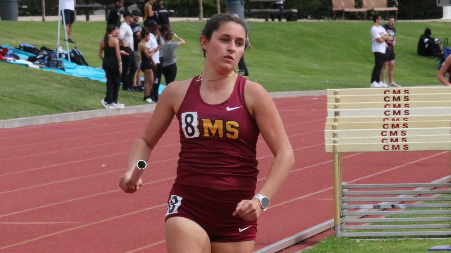 Laura Zimmer was part of two winning relays (photo by Ruby Marks)