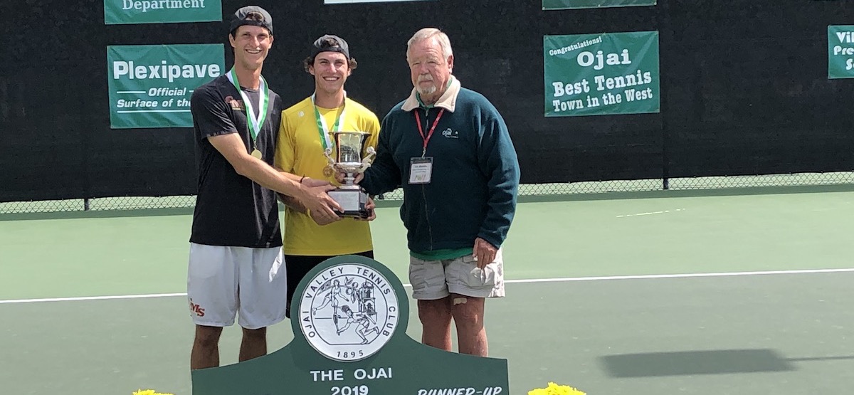 Julian Gordy (CMC) and Nikolai Parodi (CMC) successfully defended their 2018 doubles title on Sunday, defeating Cal Lutheran's Ransom Braaten and Jake Haffner 6-3, 7-5 in the 2019 championship match.