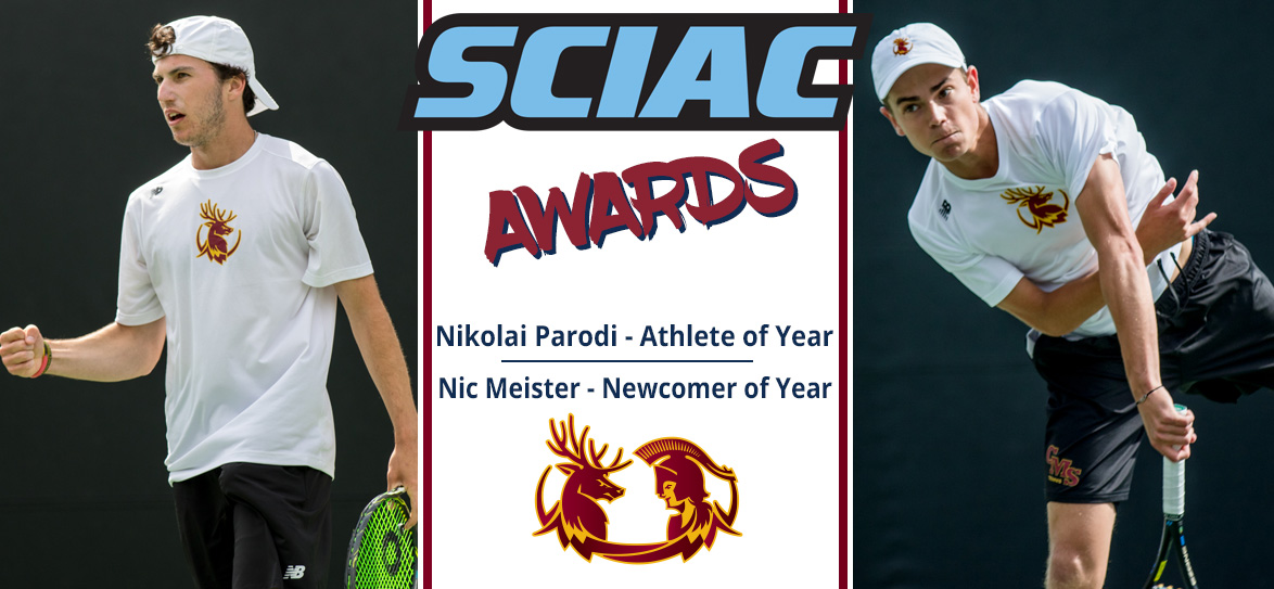 Nikolai Parodi, Nic Meister Win SCIAC Men's Tennis Athlete, Newcomer of the Year Honors