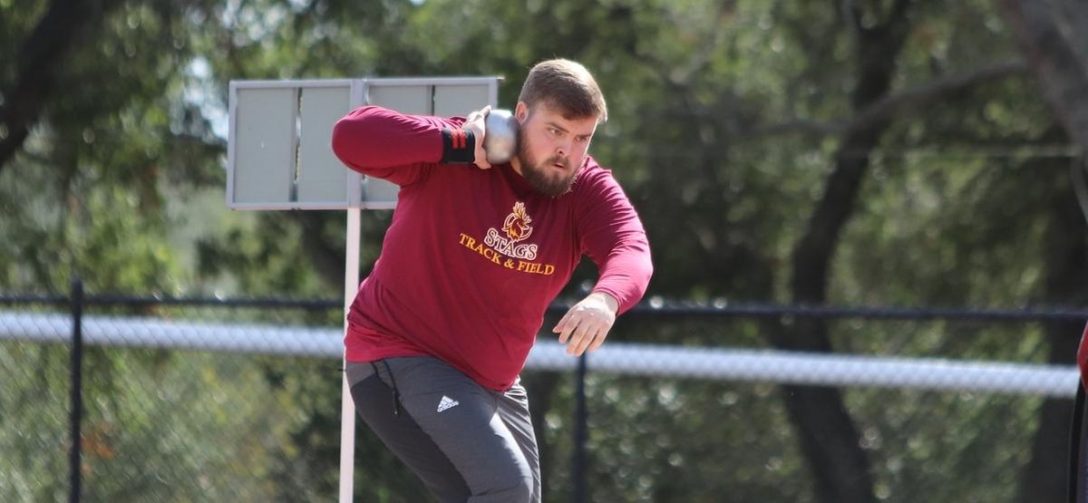 Reese Peterson won both the discus and the hammer, and took third in the shot put