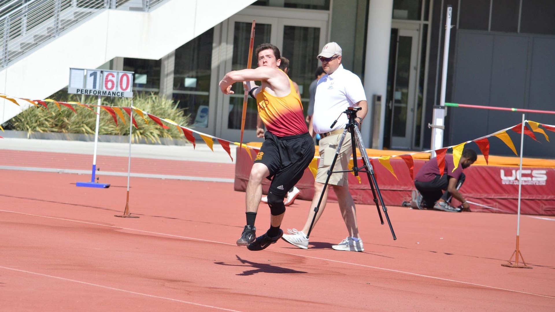 Knowles was second in the javelin at Rossis (photo by Hannah graves)