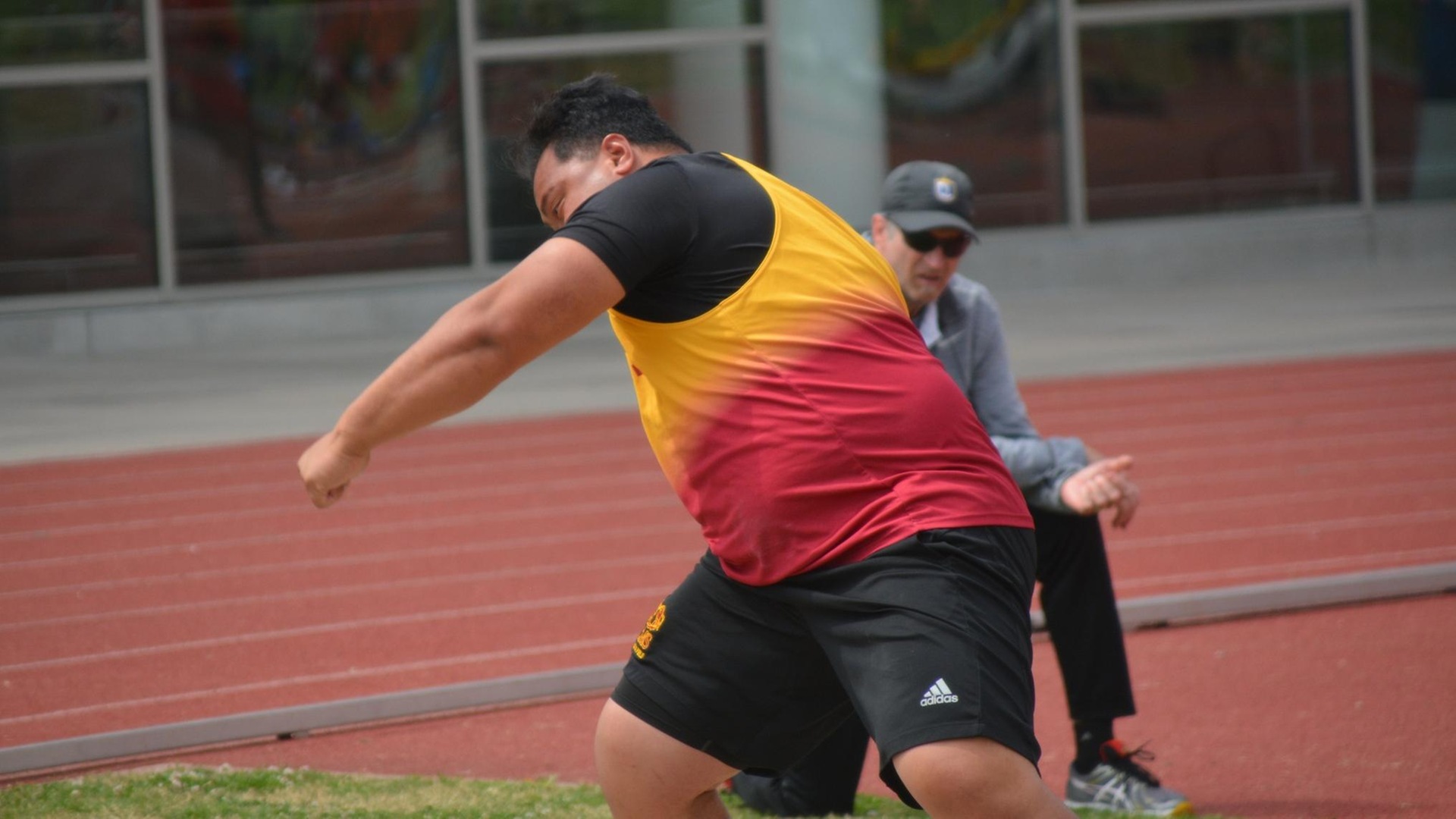 Tyson-Jay Saena earned first place in the hammer throw