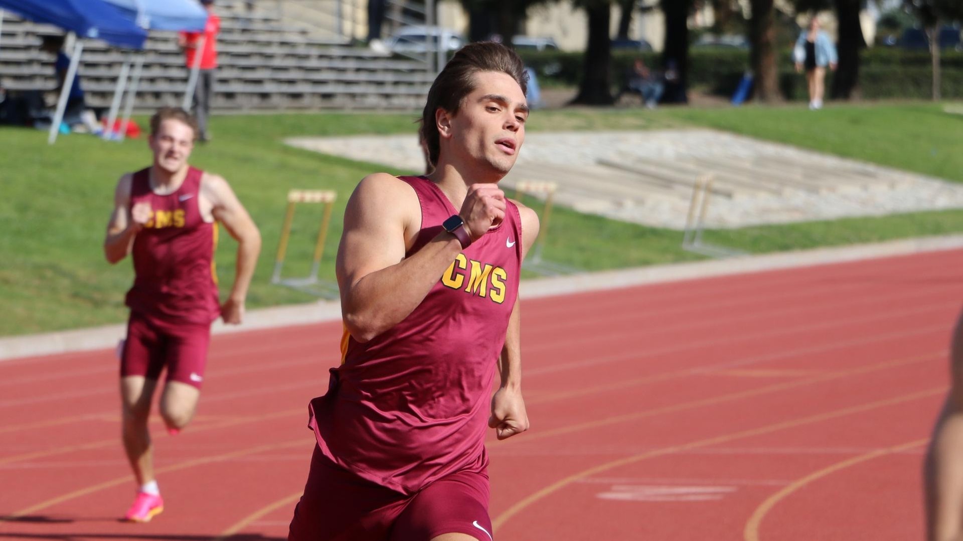 Nick Teresi won the 400 and anchored the winning 4x400 relay (photo by Ruby Marks)
