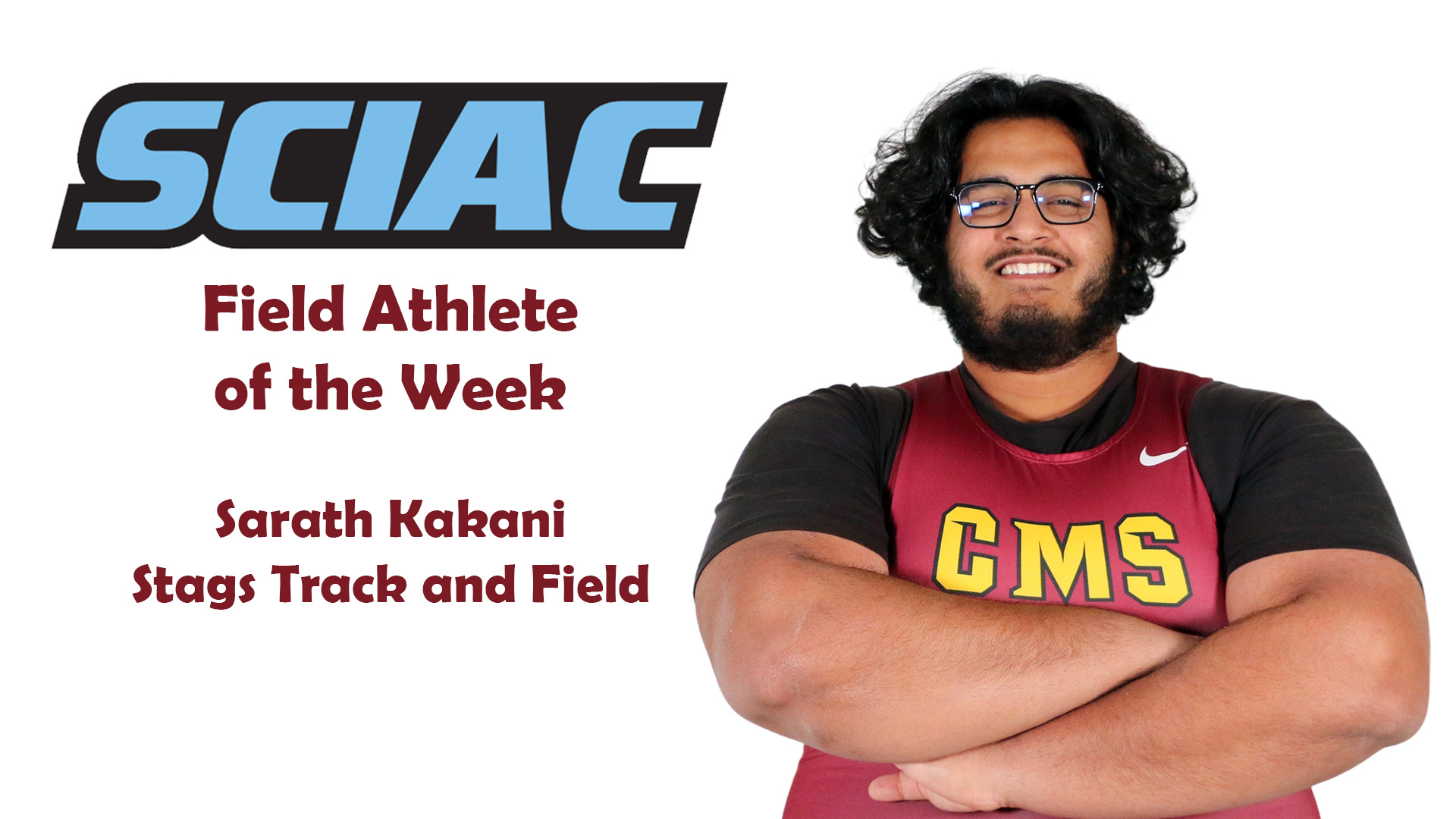 Sarath Kakani was honored by the SCIAC for the second time this year