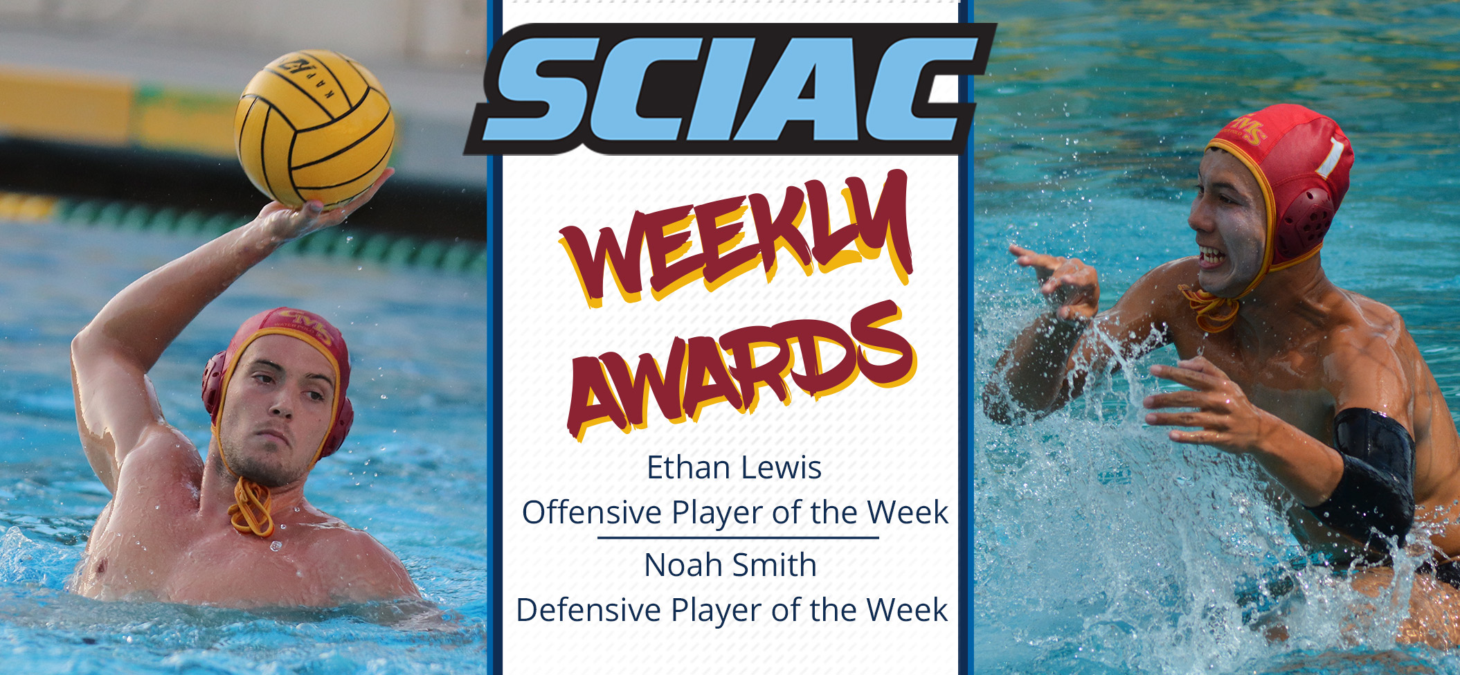 SCIAC winners Ethan Lewis (left) and Noah Smith (right)