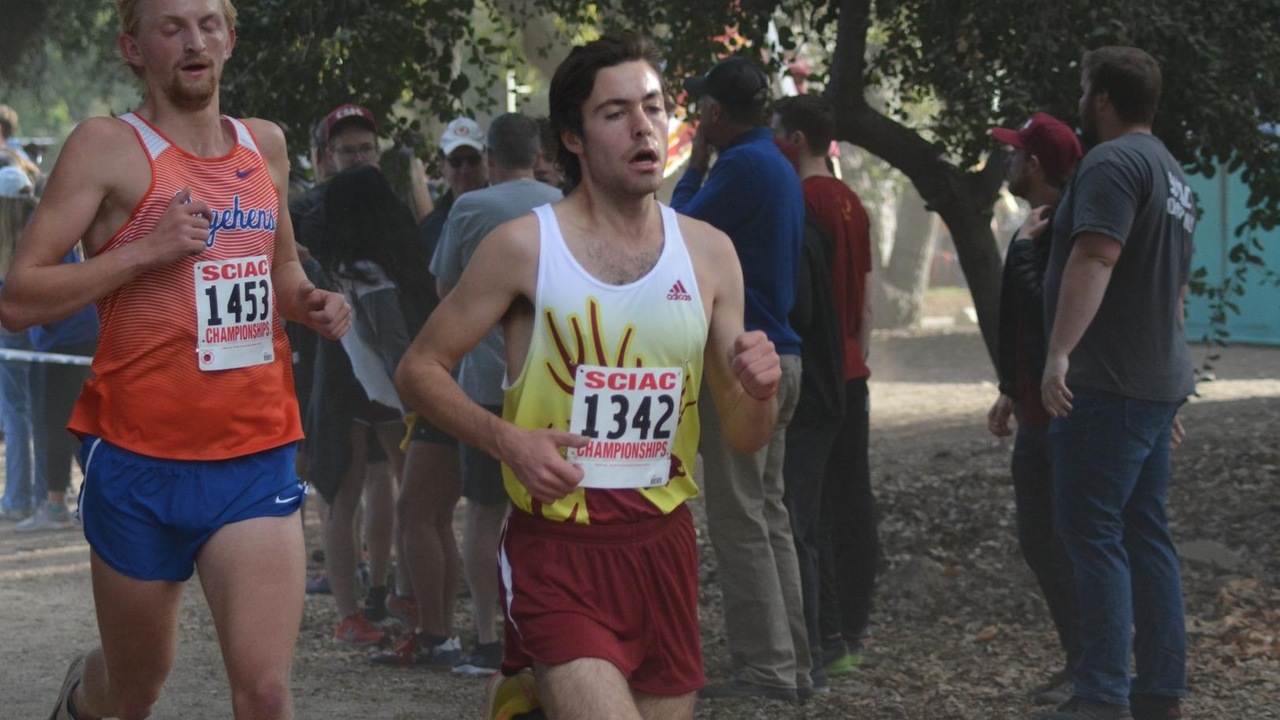 Henry Pick in action at the SCIAC Championships