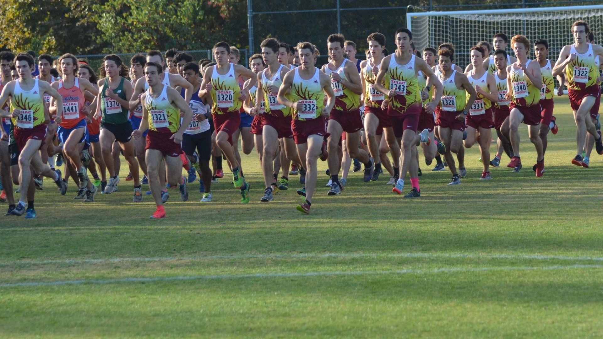 The Stags in action at the 2019 SCIAC Championships