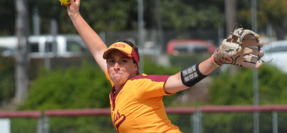 Lauren Richards allowed two hits in seven innings to get the win in the opener.
