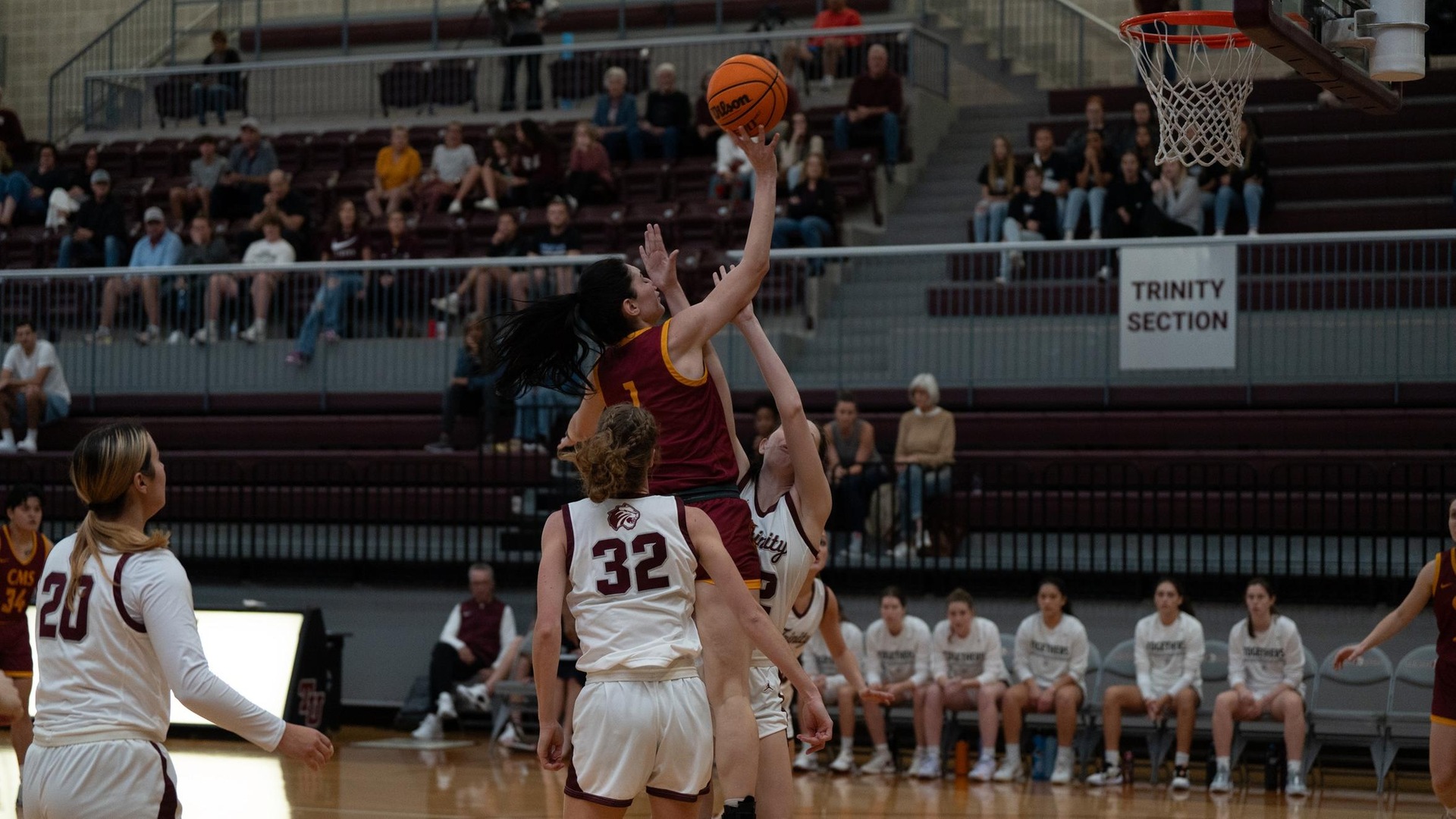 Mary Markaryan led CMS with 12 points and eight rebounds (photo by Peyton Thibault)
